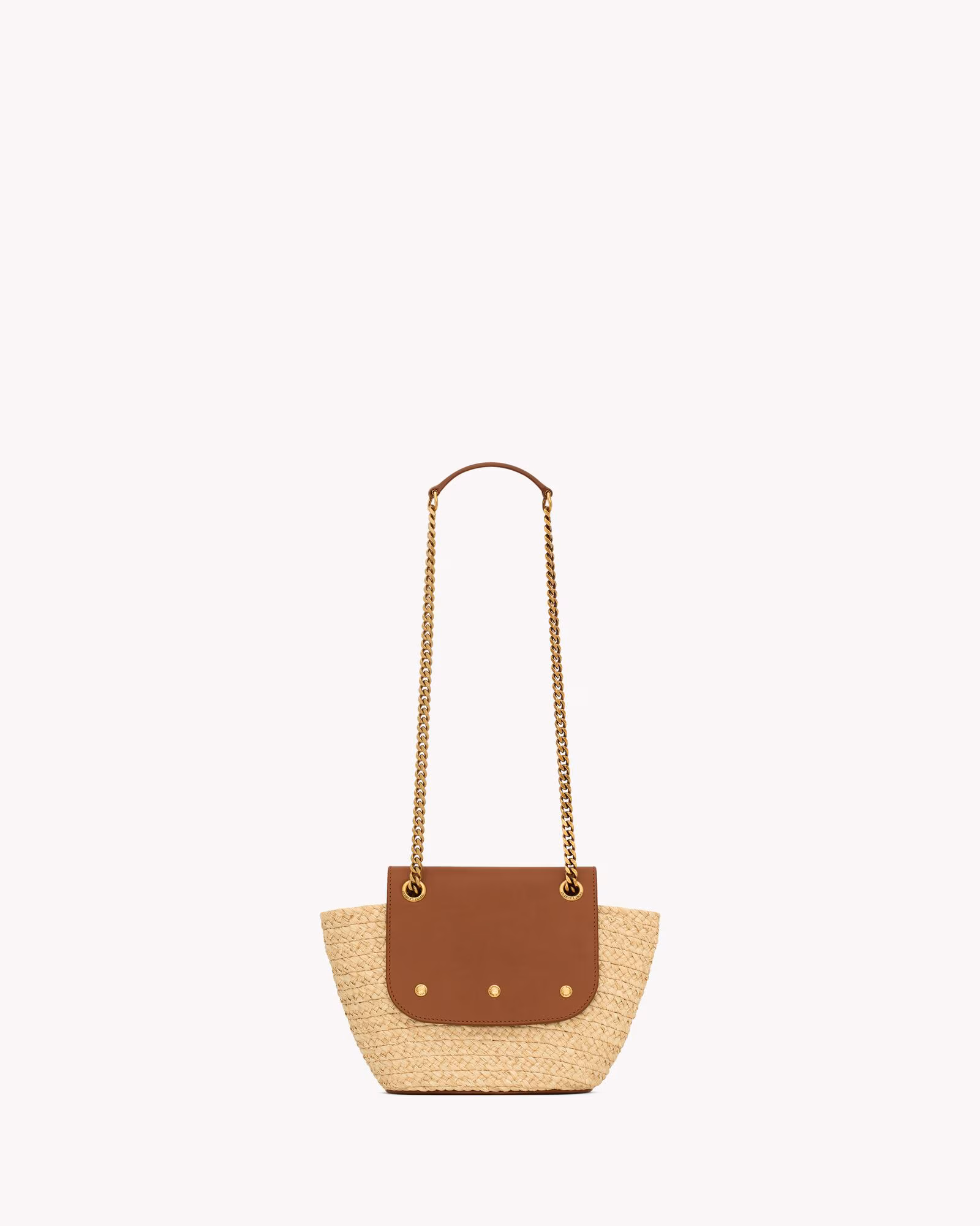 Sac YSL Mini Manon en raphia et en cuir à tannage végétal - Image 2