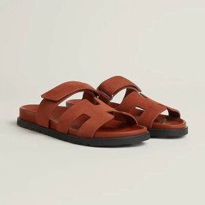 Hermes - Sandales Chypre Marron muscavado