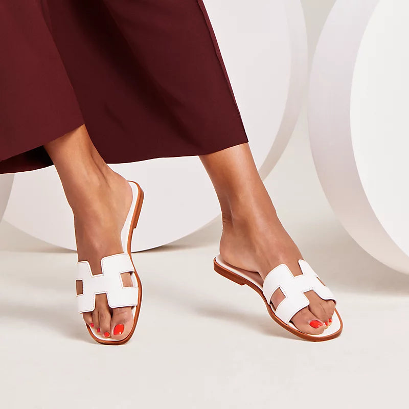 Hermes - Claquettes Blanc - Image 3