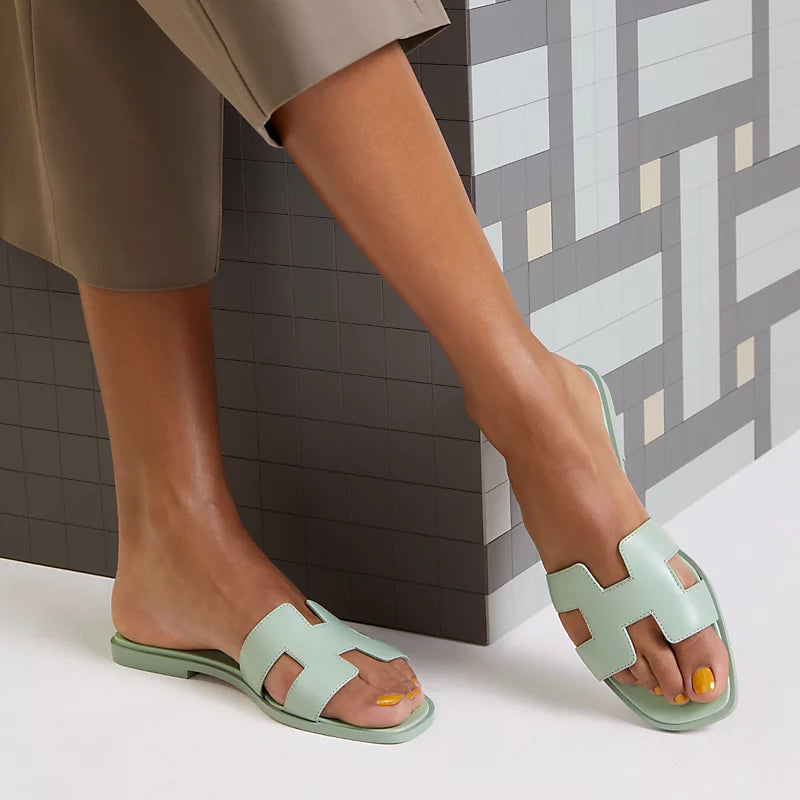 Hermes - Claquettes Vert d'eau - Image 2
