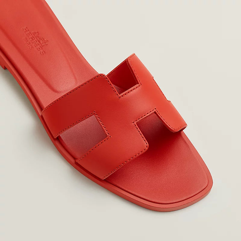 Hermes - Claquettes Orange capucine - Image 3