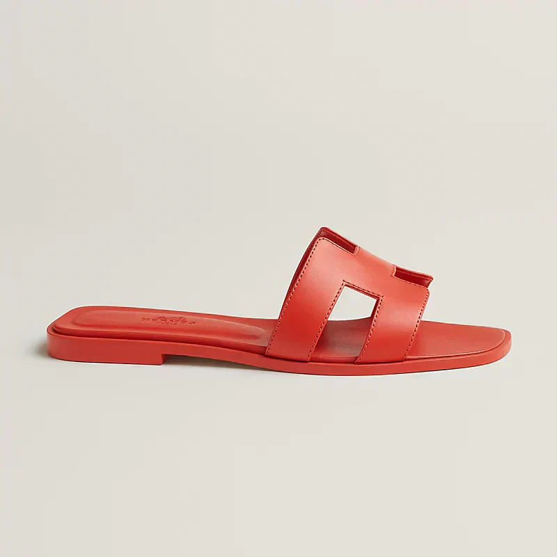 Hermes - Claquettes Orange capucine - Image 5