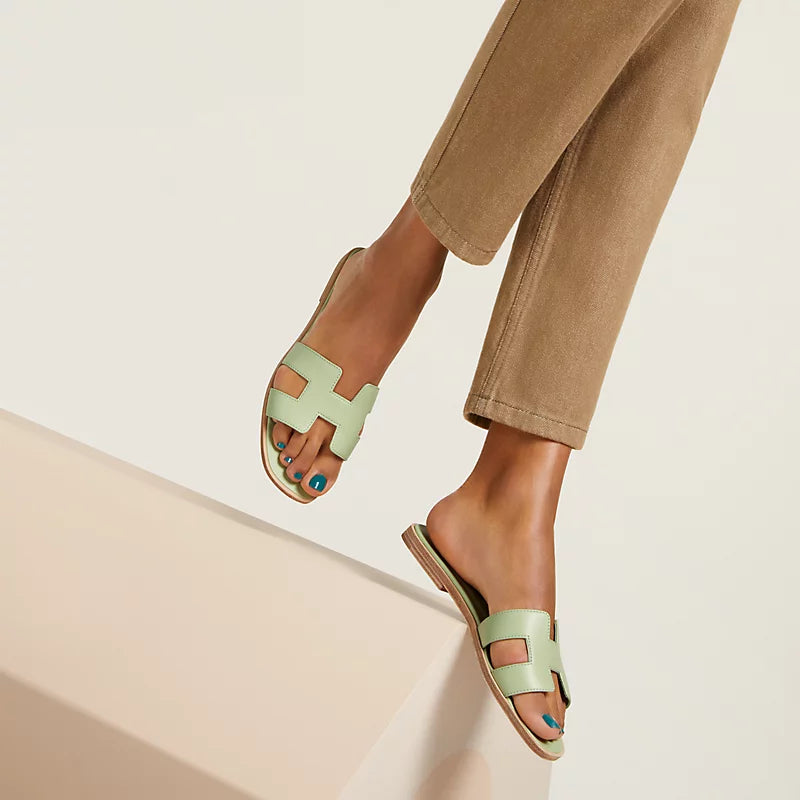 Hermes - Claquettes Vert de mer - Image 2