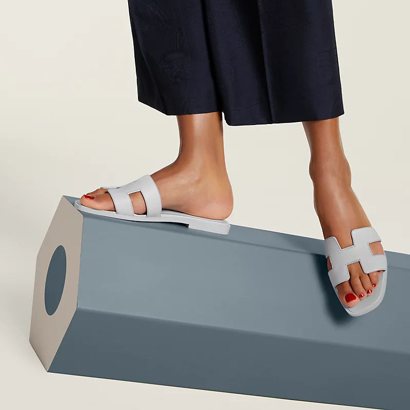 Hermes - Claquettes Bleu glacier - Image 2