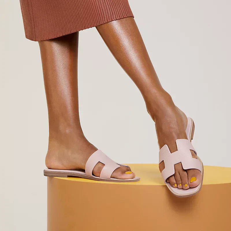 Hermes - Claquettes Rose porcelaine - Image 2